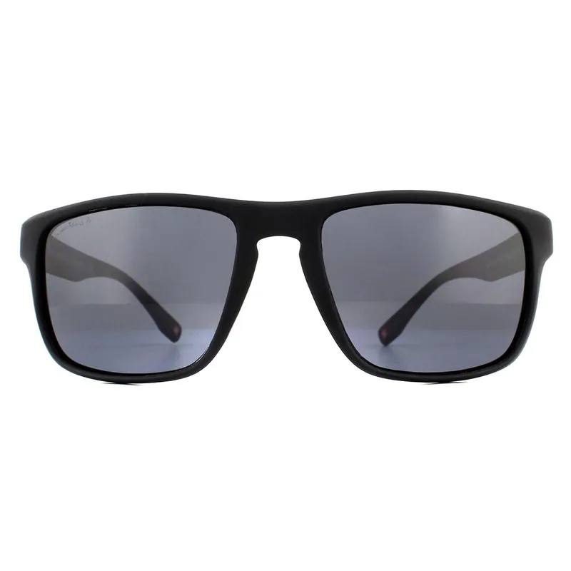 Wrap Black Rubber Smoke Polarized Sunglasses - montana