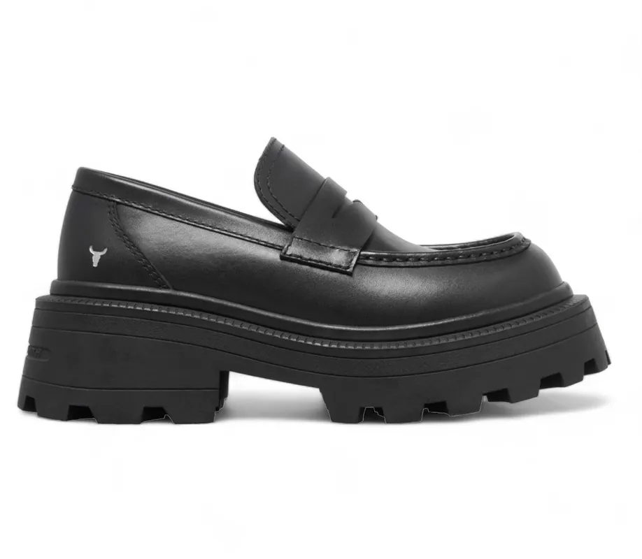 Slip On Chunky Leather Loafer Shoes - TruClothing