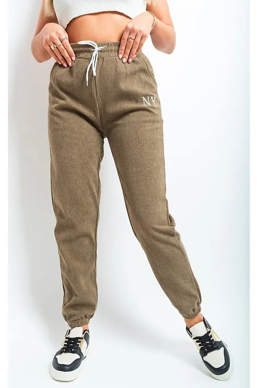 Noemi High Waisted Drawstring Trouser With Pockets - IKRUSH