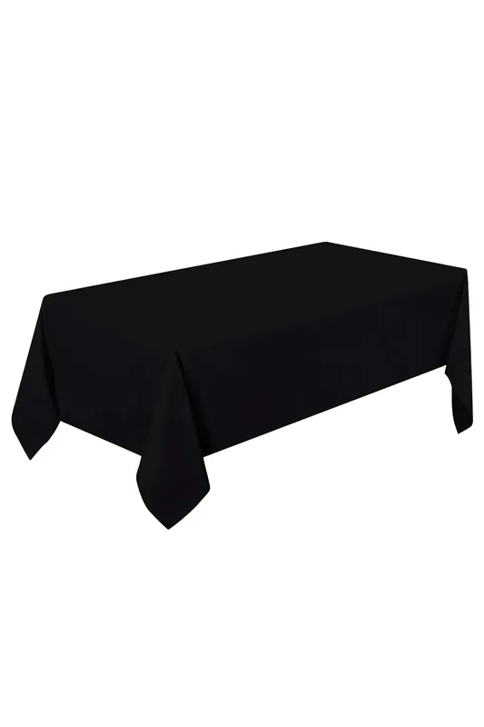 60 x 102 Inch Black Rectangle Tablecloth - Pack of 1