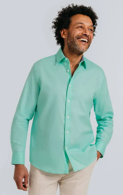 Aqua Linen Shirt - Dobell