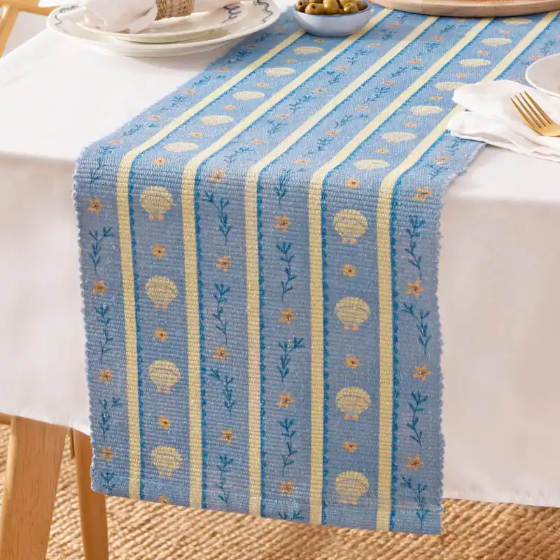 Sea Shells Indoor/Outdoor Table Runner - Furn