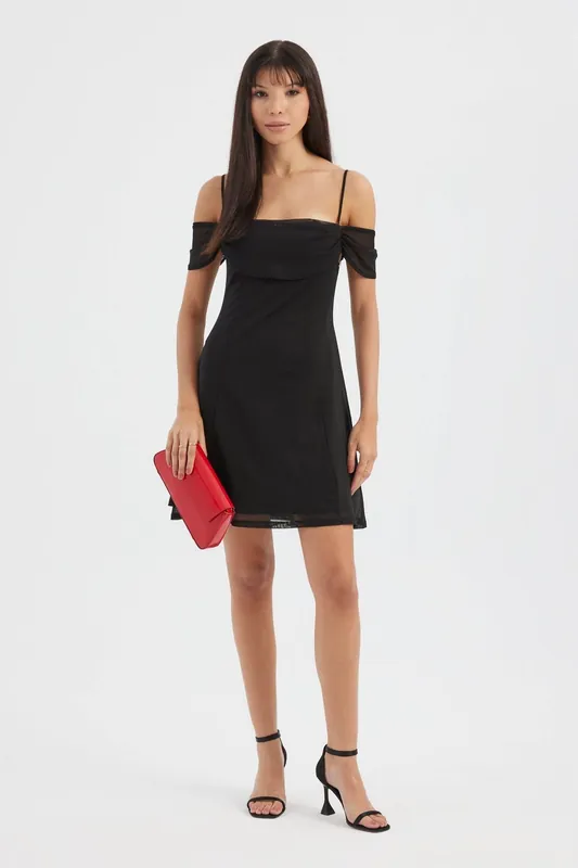 Tulle Spaghetti Strap Mini Dress - Hiccup