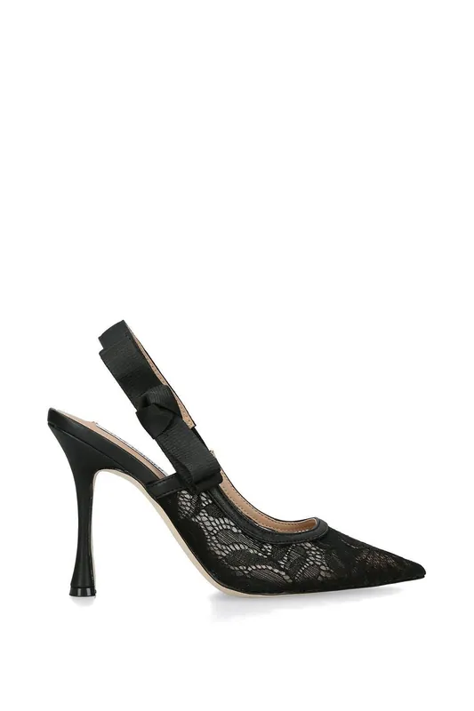 Brylie Black Lace' Fabric Heels - STEVE MADDEN