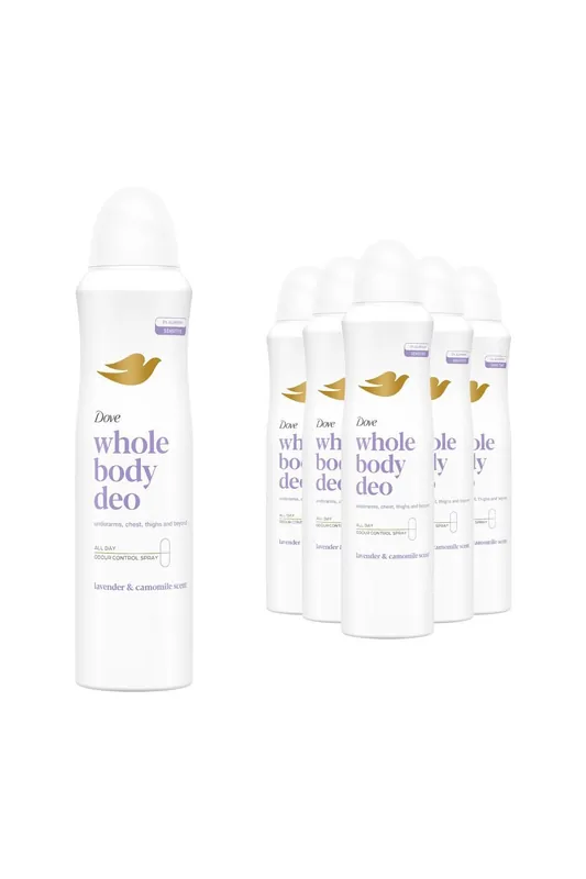 Whole Body Protection Deodorant Spray Lavender & Camomile 150ml, 6pk - Dove