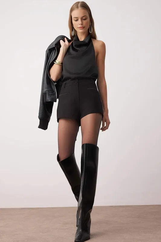 Woven Mini Short with Pocket Detail - WOVCOR