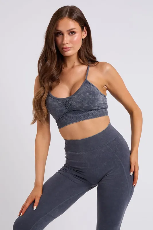 Acid Padded Strappy Sports Bra - Urban Bliss
