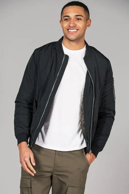 Bomber Jacket with Zip Fastening - Tokyo Laundry