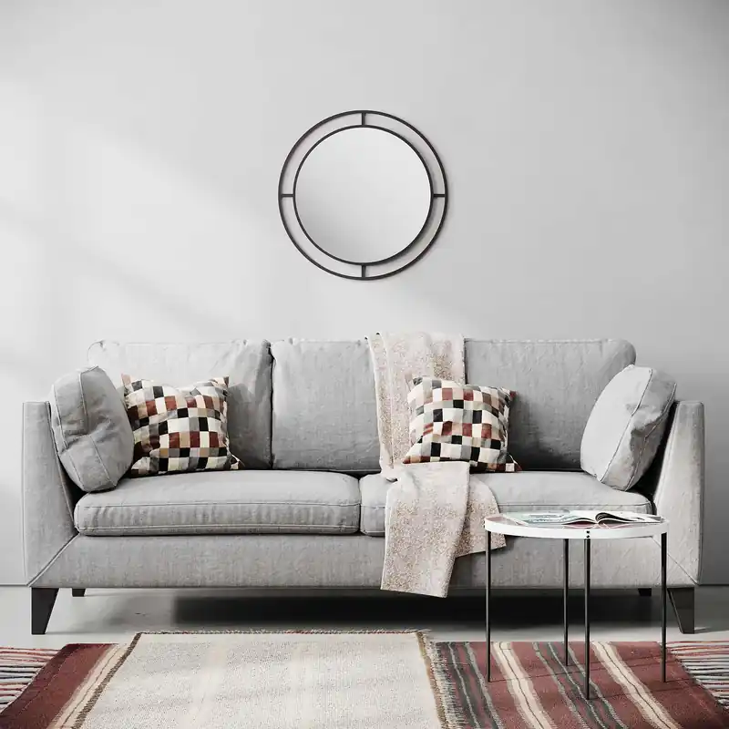 Bubble' Wall Mirror Modern Design with Durable Round Metal Frame - Decortie