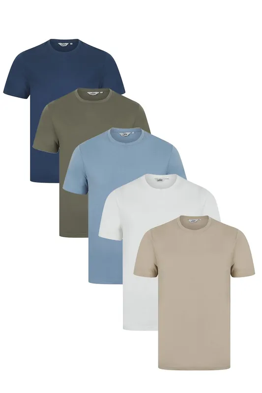 Cotton 5-Pack Short Sleeve T-Shirts