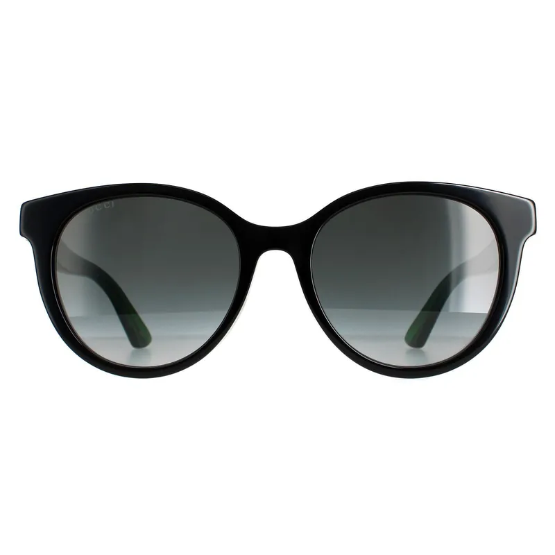 Round Black With Green and Red Grey Gradient GG0702SKN Sunglasses - Gucci