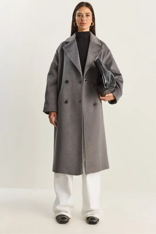 Oversized Long Coat - Bianco Lucci
