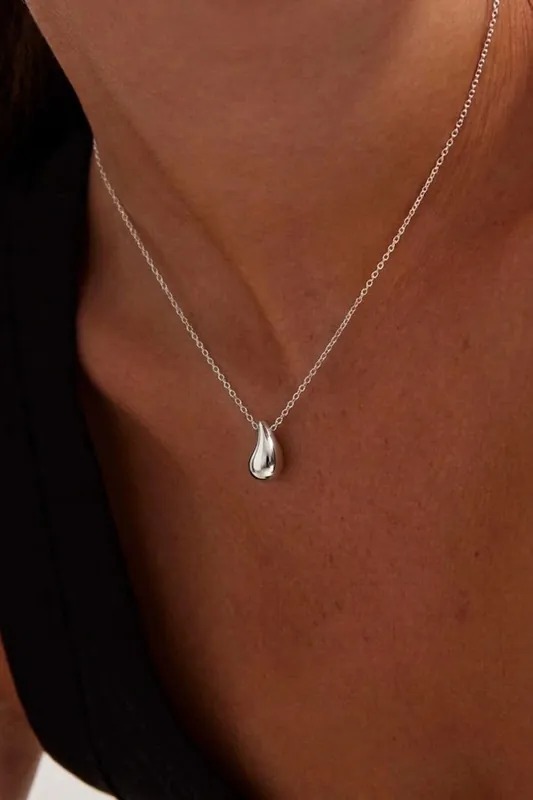 Silver Waterdrop Necklace - Serla