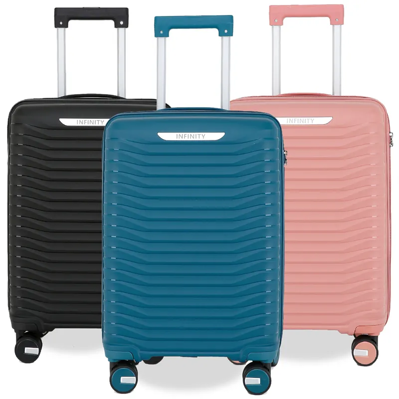 Robust Hard Shell Cabin Suitcase 36 x 24 x 55 cm TSA Luggage Suitable for Easyjet, Ryanair, Wizzair - Infinity Leather