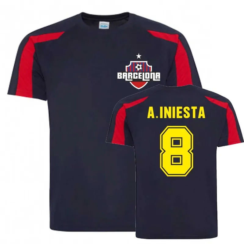Mens Andres Iniesta Sports Training Jersey - FC Barcelona