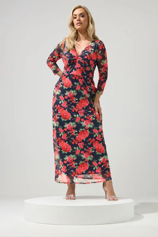 Floral Knot Maxi Dress - Yours