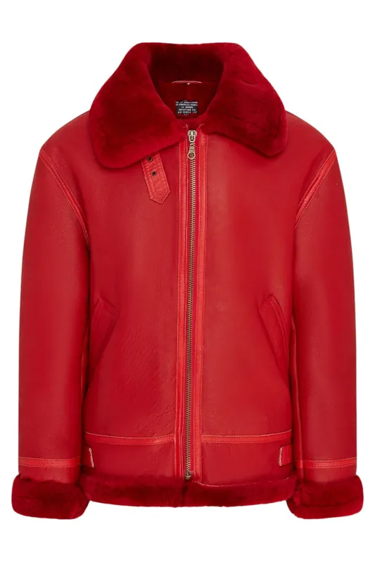 B3 Bomber RAF Aviator Sheepskin Jacket -Wyndham