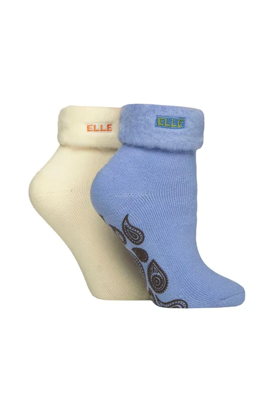 2 Pair Thermal Bed and Slipper Socks - ELLE