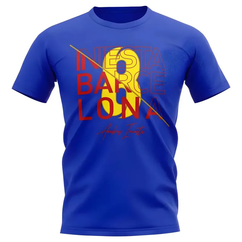 Mens Andres Iniesta Graphic Signature T-Shirt