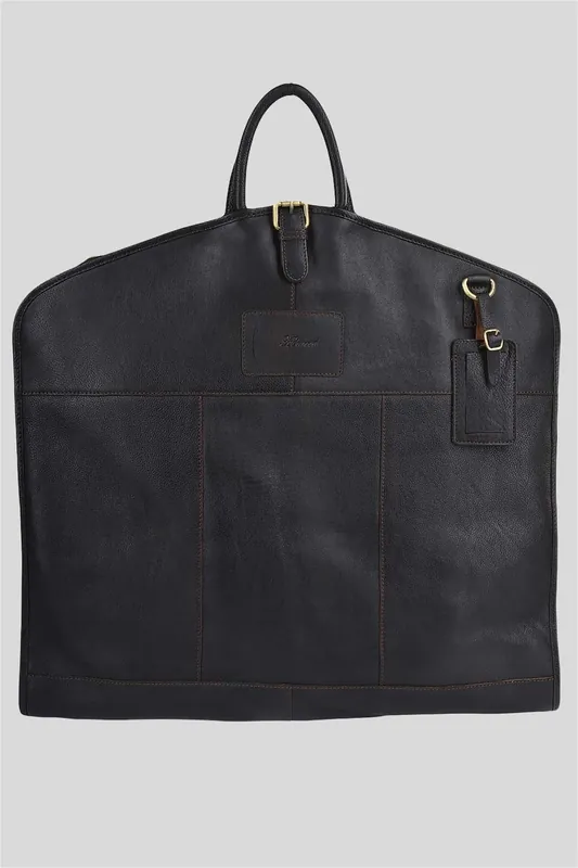 'Matteo' Real Leather Suit Carrier Harper - Ashwood Leather