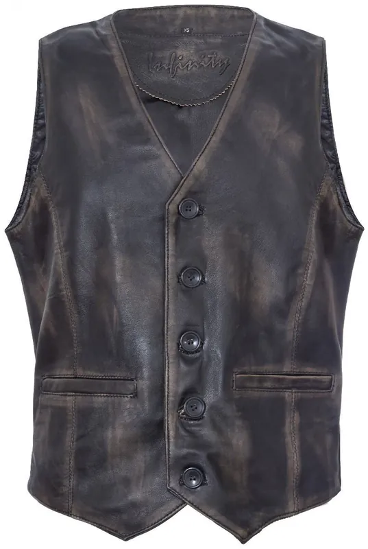 Classic Leather Waistcoat-Chester
