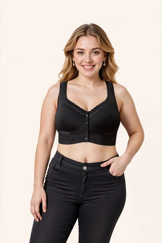 Front Button Push Up Bra - MODISHION