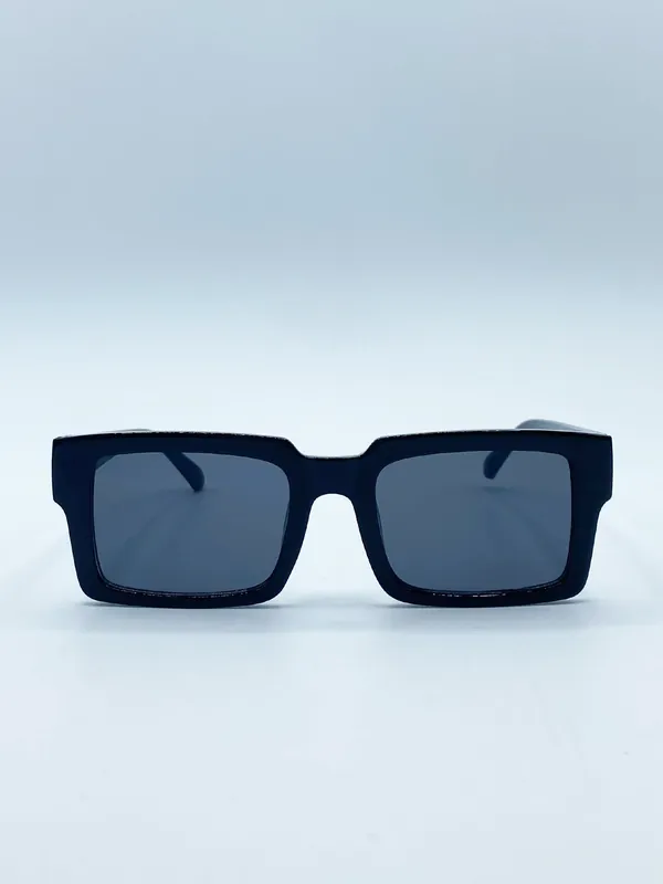 Square Frame Sunglasses in Black - SVNX