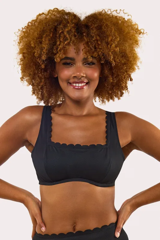 Sophia Fuller Bust Mix & Match Scallop Crop Bikini Top - Peek & Beau