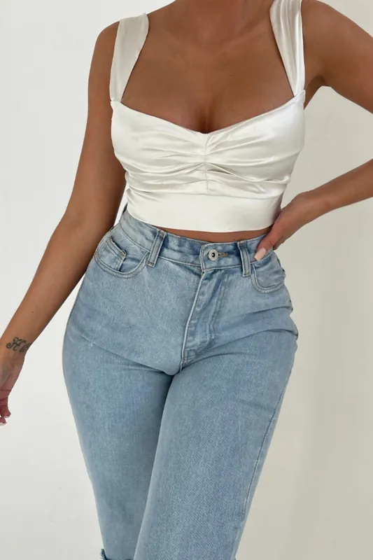 Ruched Sweetheart Style Top - Femme Luxe