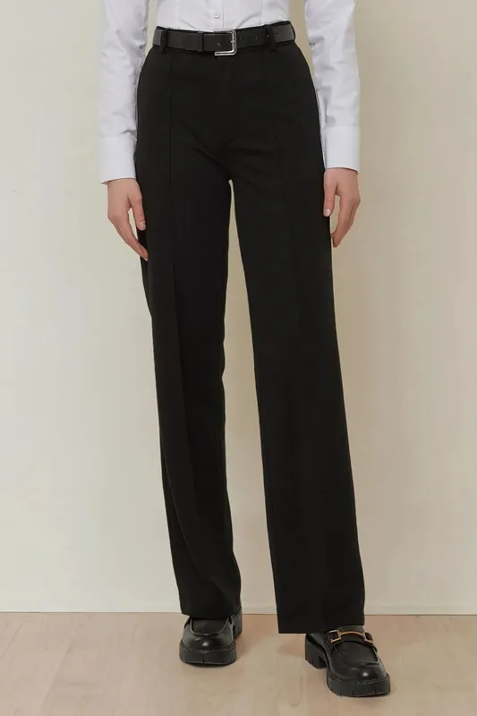 Straight Leg Pants with Stitch Detailed - Hiccup