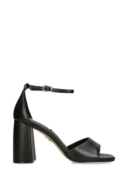 Missty Black' Leather Heels - STEVE MADDEN