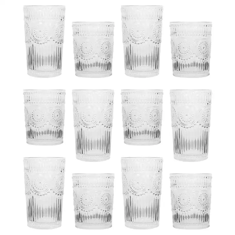 12pc Amore Glass Tumbler Set - Argon Tableware