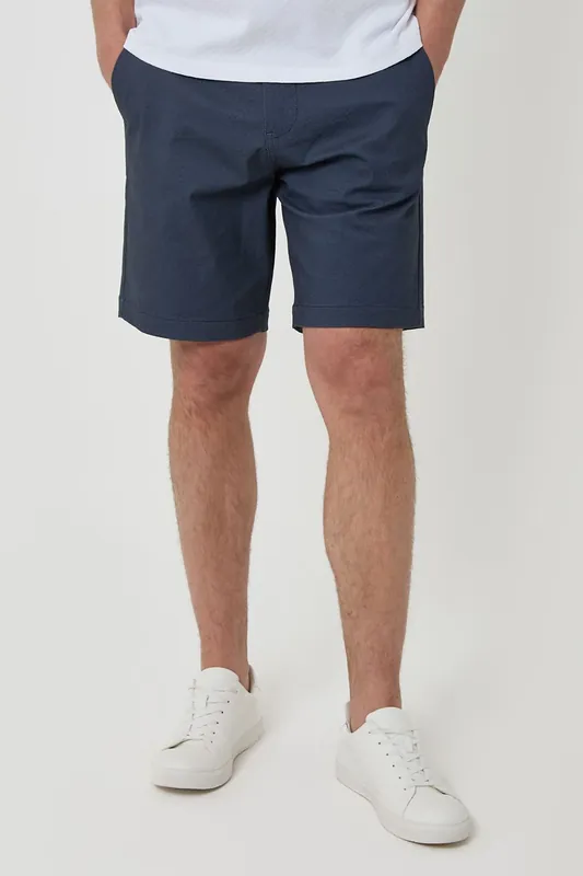 Patterned Stretch Chino Shorts with Belt - Threadbare