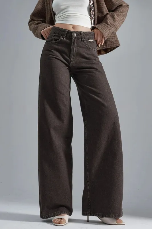 90's High Waist Wide Leg Denim Jeans - Hiccup