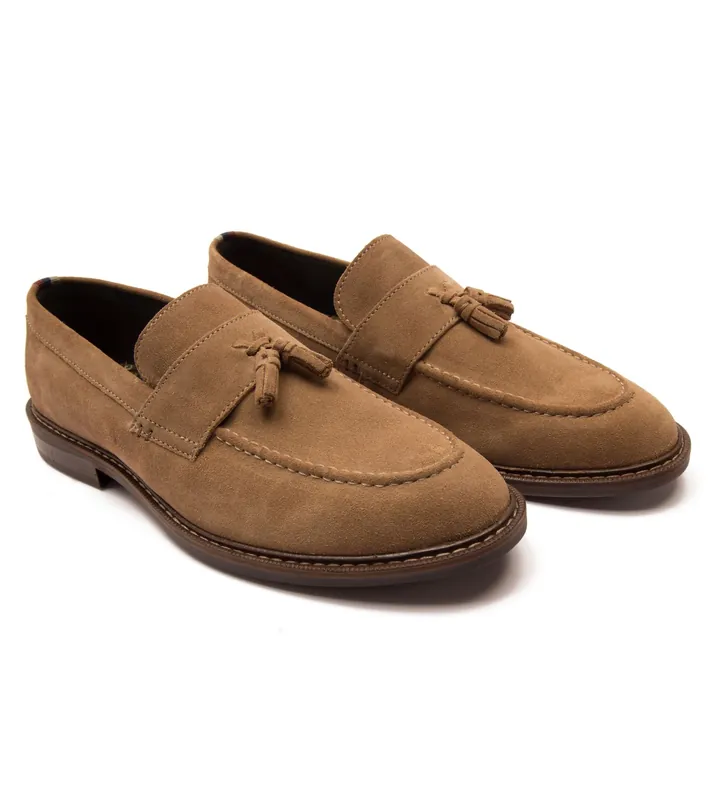 Clinton' Suede Leather Tassel Formal Loafer Shoes - Thomas Crick