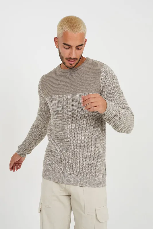 Crew Neck Chunky Knit Jumper - Brave Soul