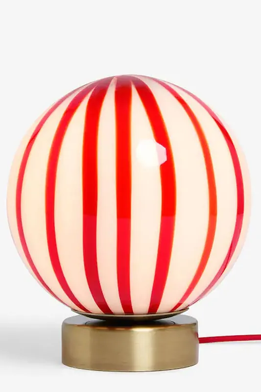 Cath Kidston Glass Marble Table Lamp - Red/White