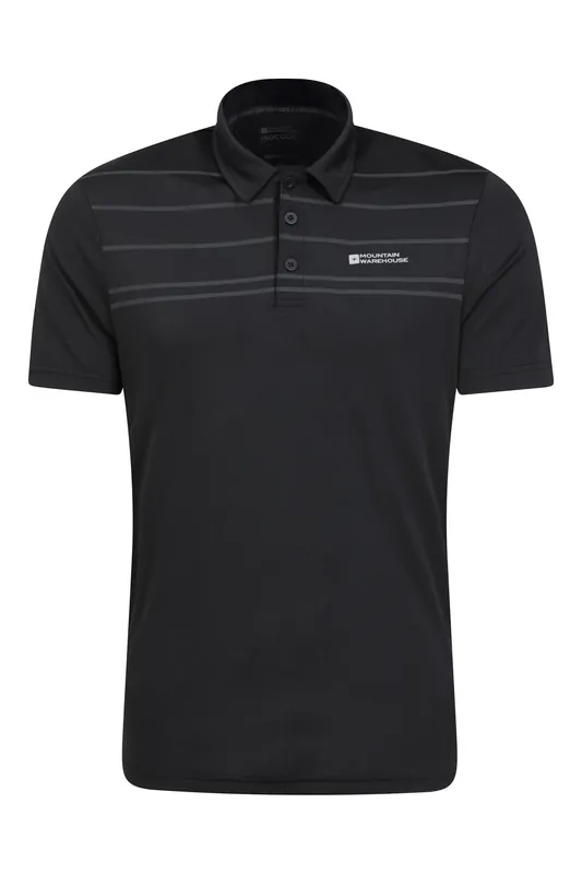 Away' Lightweight UV Protected Buttoned Neck IsoCool Polo T-Shirt