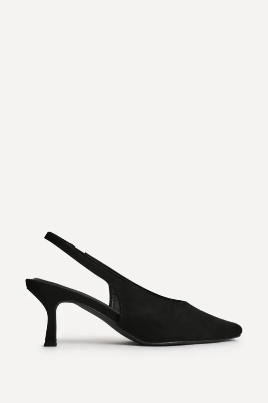 Method Black Square Toe Court Heels - Linzi