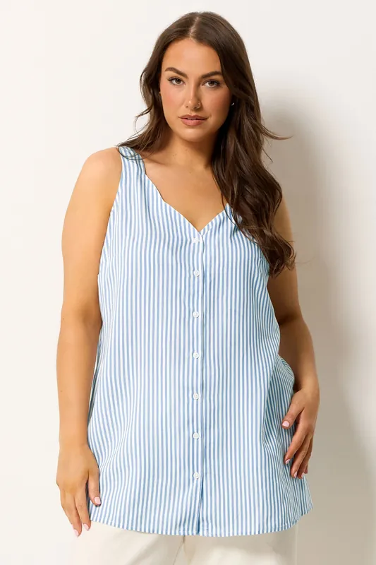 Stripe Button Vest Top - Yours