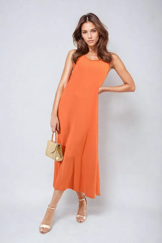 Fiona Spaghetti Strap Side Slit Maxi Dress - IKRUSH