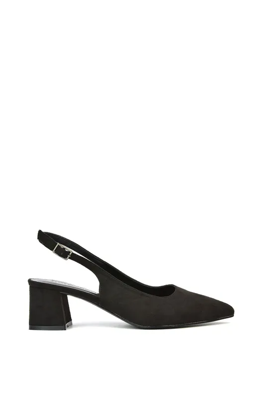 Devon' Court Shoe Block Heels With Slingback - XY London