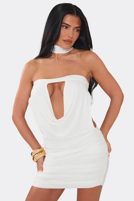 Sleeveless Open Back Mini Dress - EGO