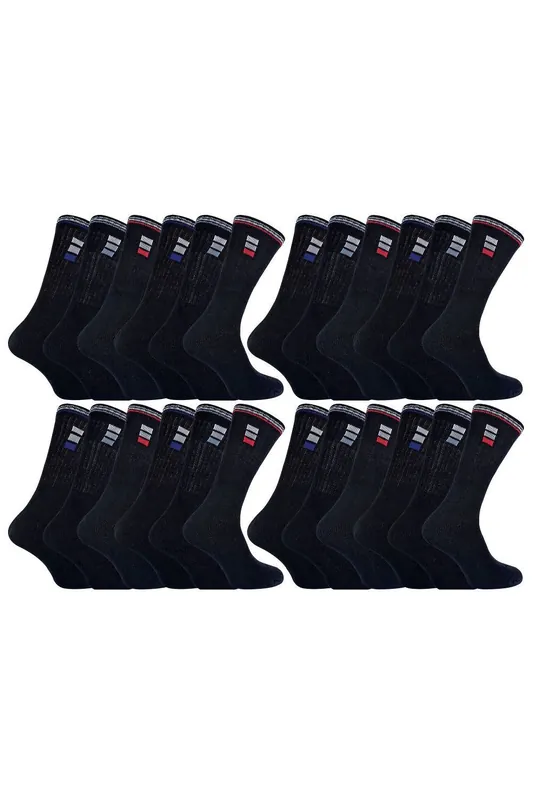 24 Pairs Multipack Classic Sport Breathable Socks - Sock Snob