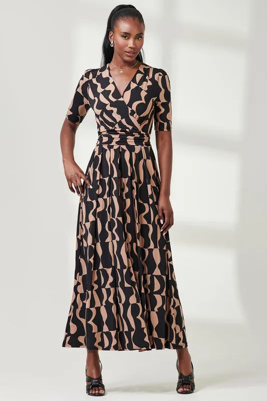 Half Sleeve Jersey Maxi Dress - Jolie Moi