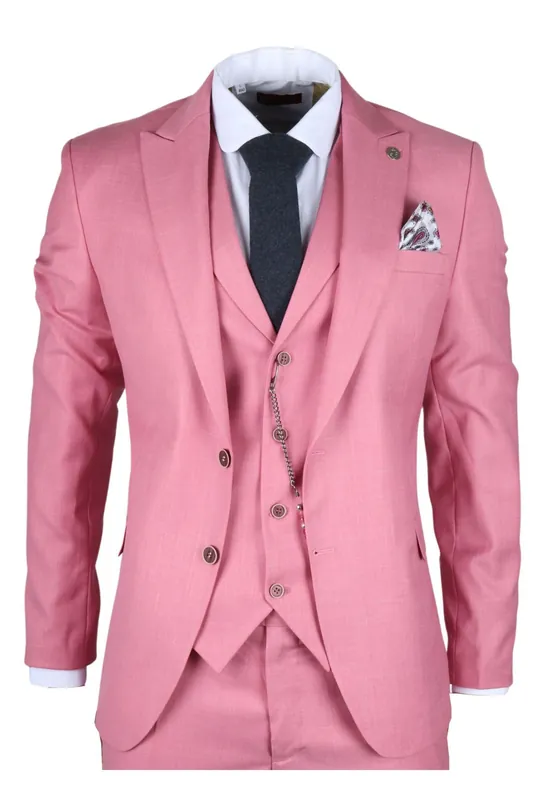 Men's 3 Piece Tailored Fit Party Suit Race Day - Infinity Leather