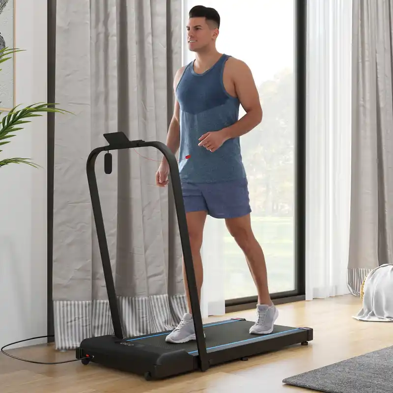 2.5HP Folding Treadmill Walking Pad w/ LED Display, No Assembly - SPORTNOW