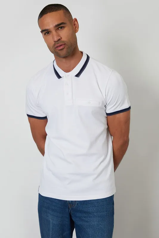 Jetted Pocket Cotton Polo Shirt - Threadbare