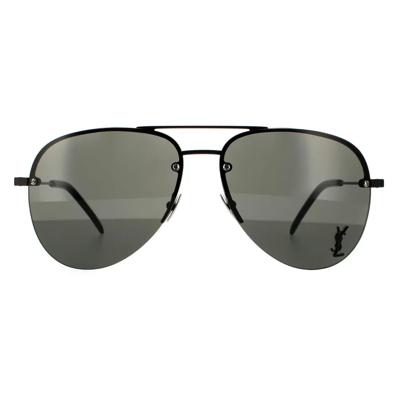 Aviator Black Grey SL CLASSIC 11 M Sunglasses - Saint Laurent