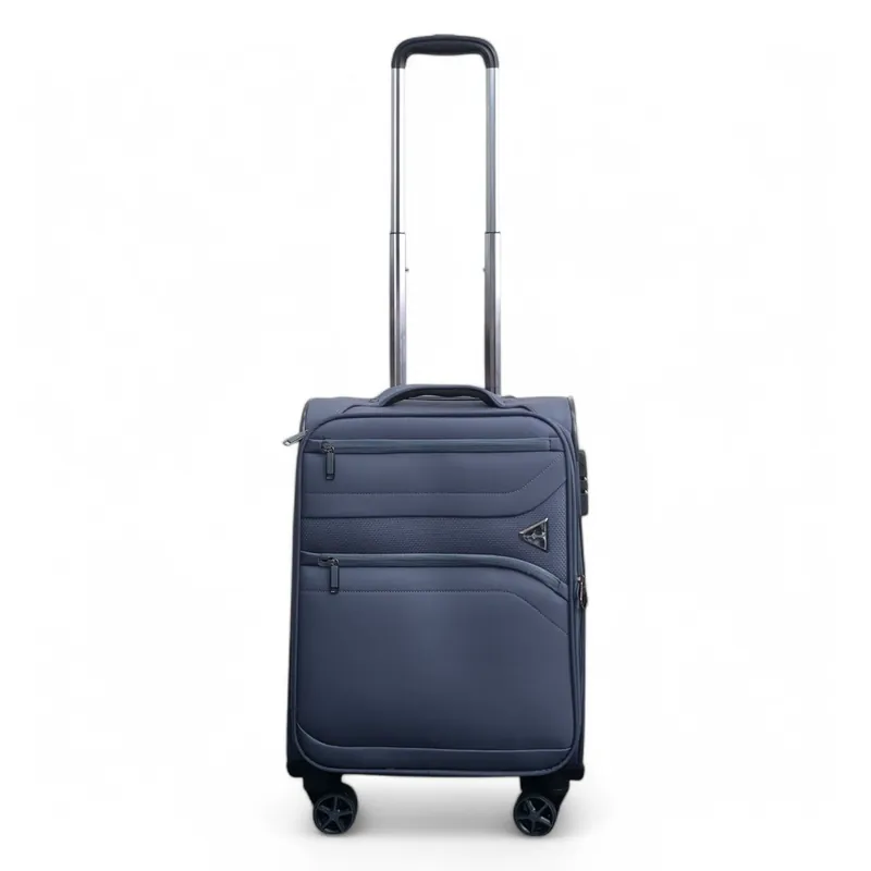 Soft Shell Cabin 55 x 37 x 20 cm Nylon Suitcase Luggage Suitable for Easyjet, Ryanair - Infinity Leather
